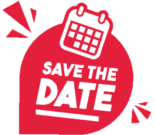 save the date red PES